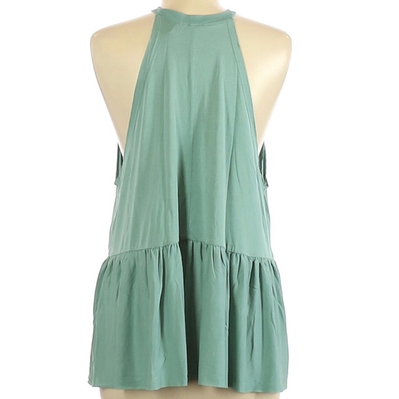 Kimchi Blue mint green sleeveless top peplum inspired size Medium - Picture 4 of 6